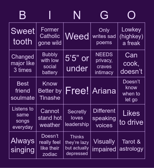 Jordan Bingo Card