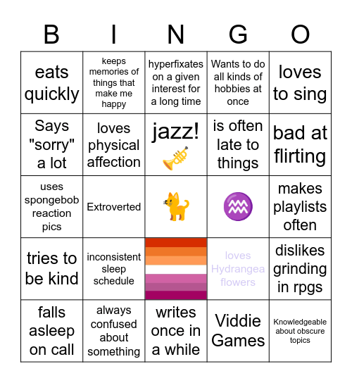 Flor's Bingo Card