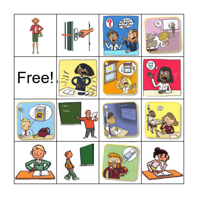 Classroom English Bingo Card