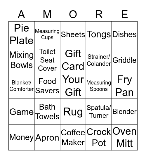 Kari & Caleb 12-13-14                   Bingo Card