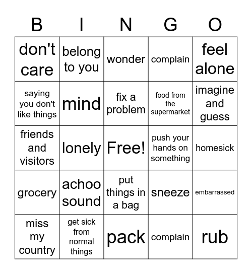 Queen and Mr Cunningham 2 Bingo Card