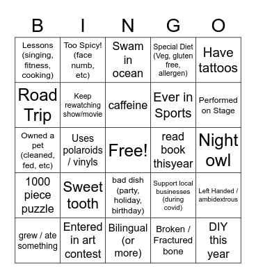 Bingo Card