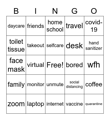 Inside Sales Bingo (Quarantine Edition) Bingo Card