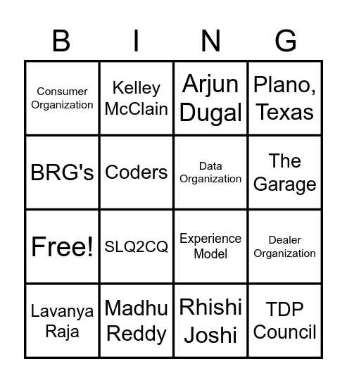 FS Tech & Data Bingo Card
