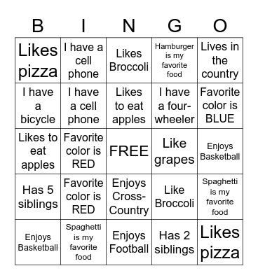 BACK TO SCHOOL BINGO Card