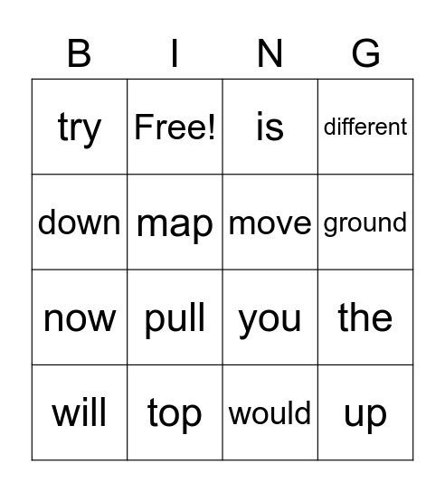 summer sight words Bingo Card