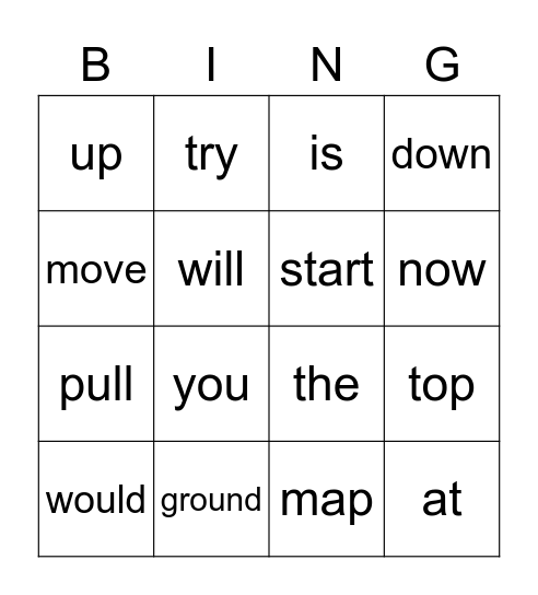 summer sight words Bingo Card