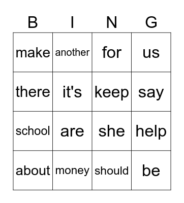 Bingo Card