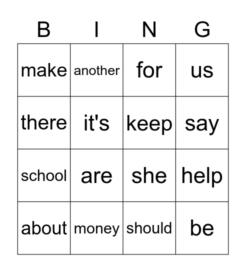 Bingo Card