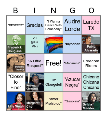 Adelante x BOLD x PRIDE Bingo! Bingo Card