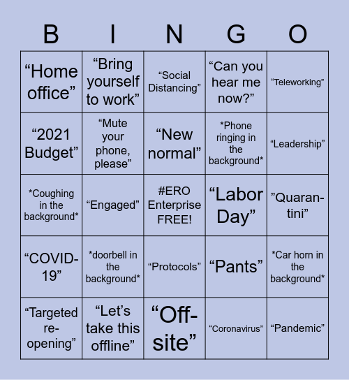 #NERC #BINGO Card