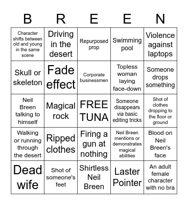 Breengo Bingo Card