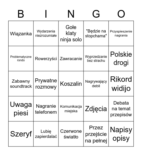 StopChamBingo Card