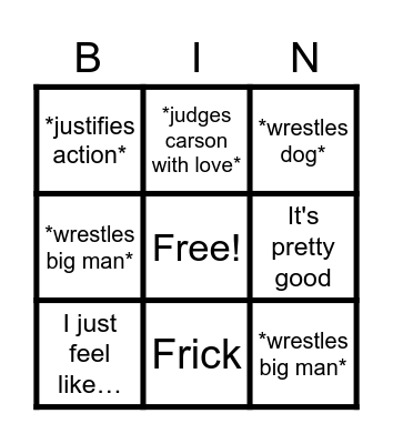 Spencer Bingo Card