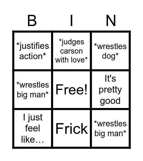 Spencer Bingo Card