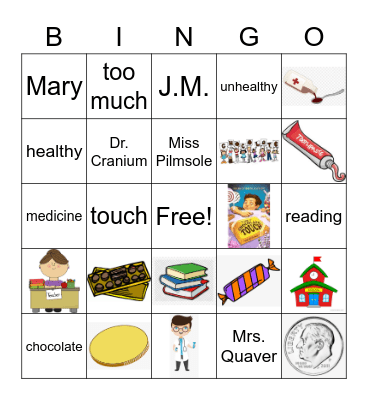 Chocolate Touch Bingo Chapter 2 Bingo Card