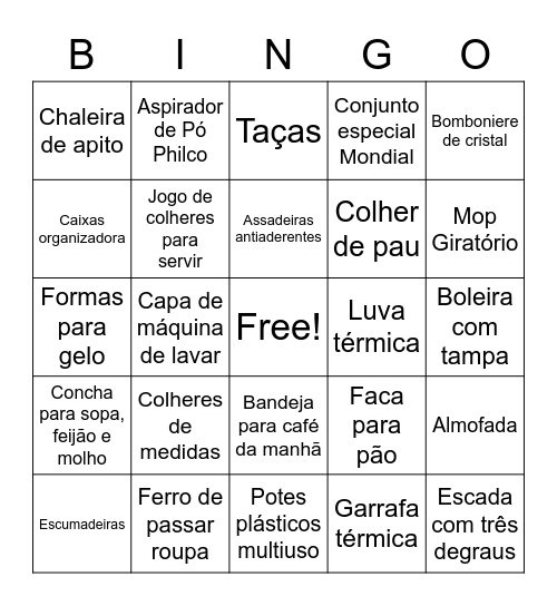 Chá - Ju e Alvaro Bingo Card