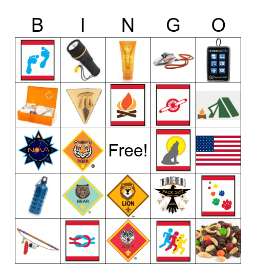 Pack 320 Wolf BINGO Card