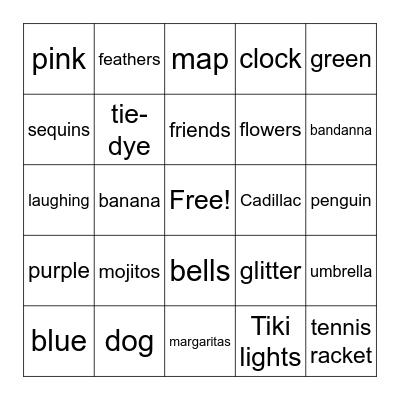 I Spy... Jessica’s bridal shower! Bingo Card