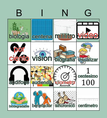 Raices Bingo #1 Bingo Card