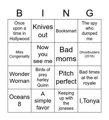 Makenna movie bingo calamitous-love Bingo Card