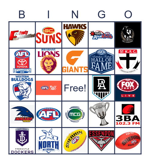 AFL Bingo Card