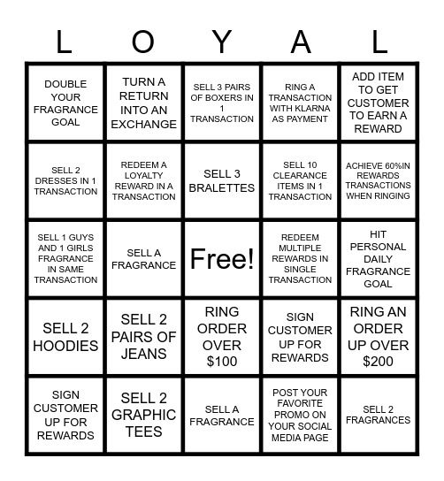 LOYALTY AND CONVERSION Bingo Card