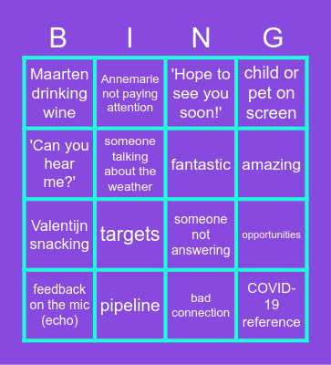 Heartbeat Bingo! Bingo Card
