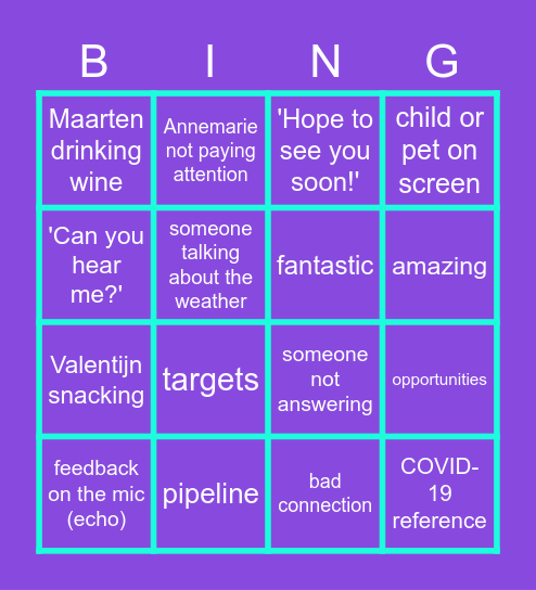 Heartbeat Bingo! Bingo Card