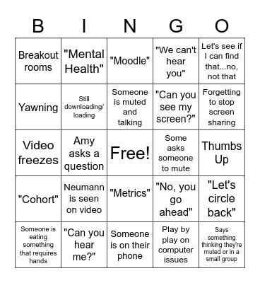 BINGO Card