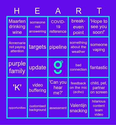 Heartbeat Bingo! Bingo Card
