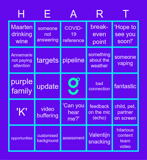 Heartbeat Bingo! Bingo Card