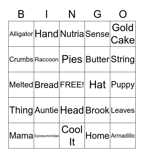 Epossumondas Among Us Bingo Card