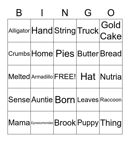 Epossumondas Among Us Bingo Card