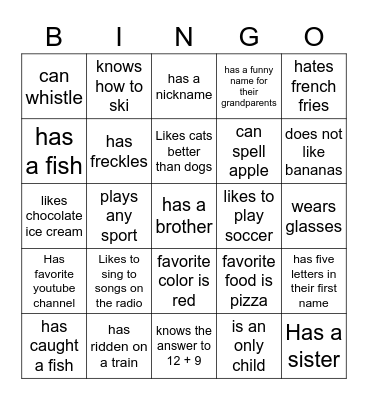 BRIAN'S Block Personal Bingo! Bingo Card