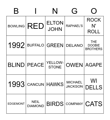 UTECKES BINGO! Bingo Card