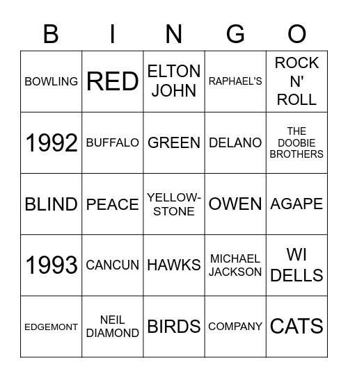 UTECKES BINGO! Bingo Card