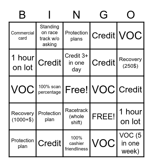 HOME DEPOT BINGO Card