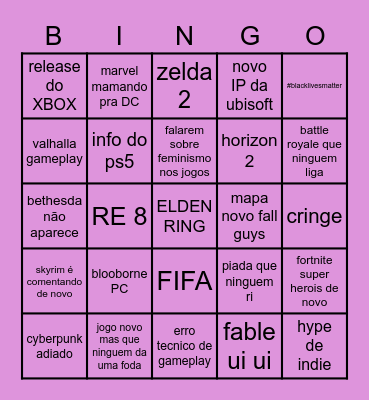 BINGO GAMESCOM Bingo Card