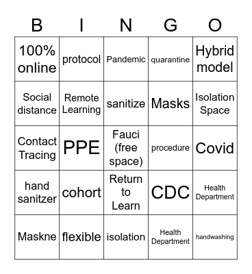 Catchphrase BINGO Card