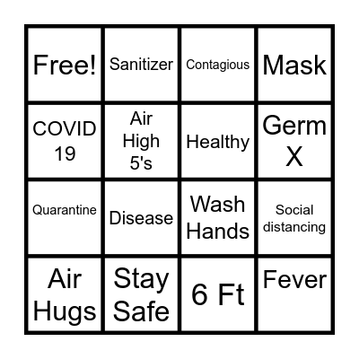 School Safety Bingo Card