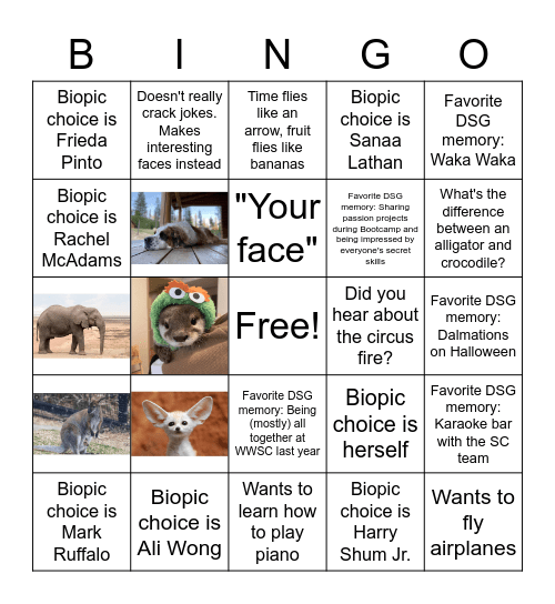 DSG Birthday Bingo! Bingo Card