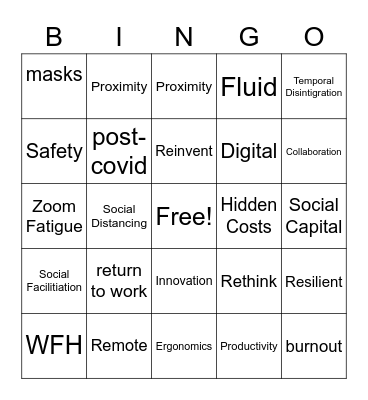 Case for Place Bingo Card