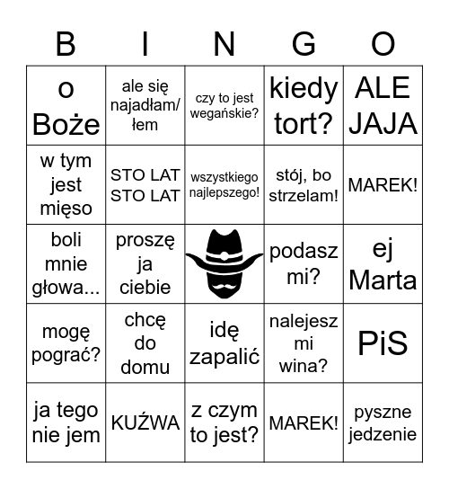 DZIKI ZACHÓD W BRWINOWIE Bingo Card