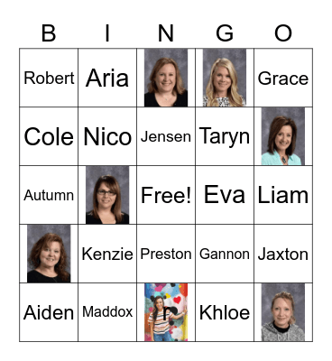 Mrs. Zarich's 1st Grade Bingo Card