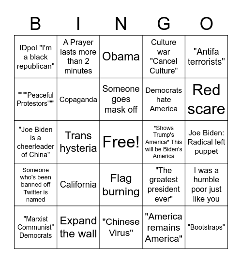 RNC Day 4 Bingo Card