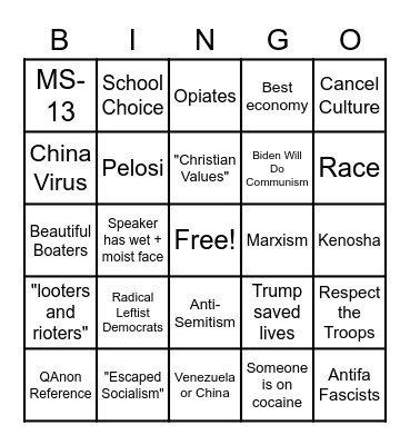RNC BINGO BABY Bingo Card