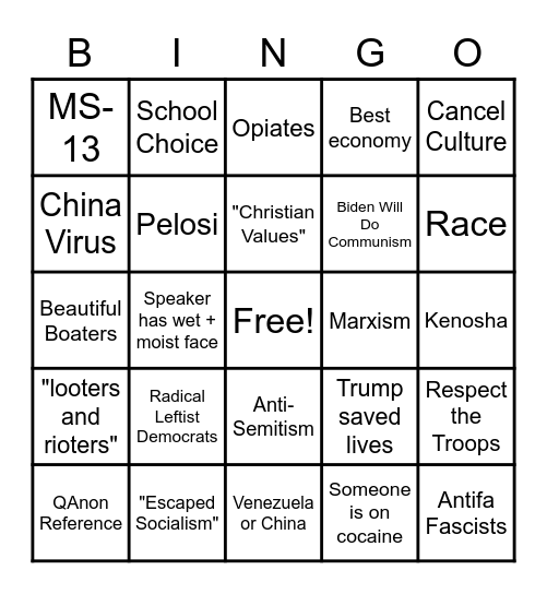 RNC BINGO BABY Bingo Card