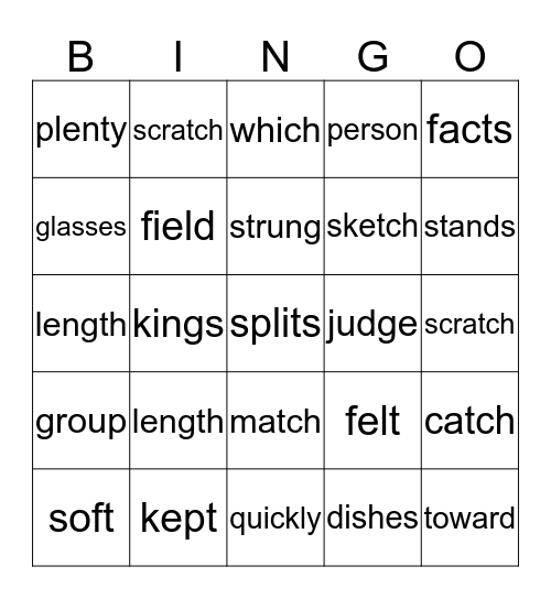 Madison Bingo Card