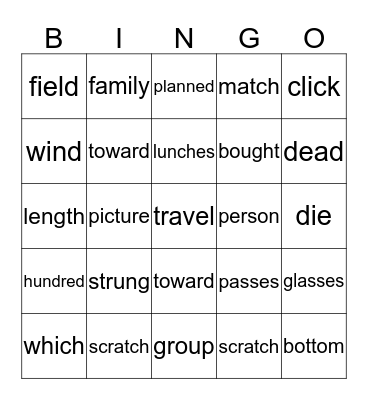 Michael Bingo Card